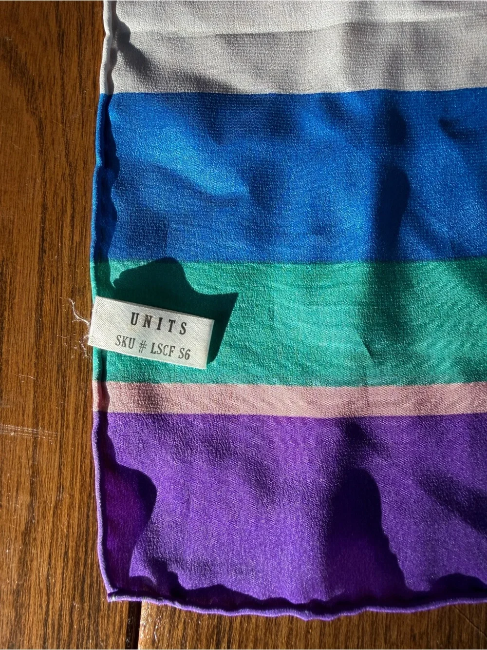 Vintage Units 100% Silk Scarf Colorful Striped Long Skinny Neck Scarf